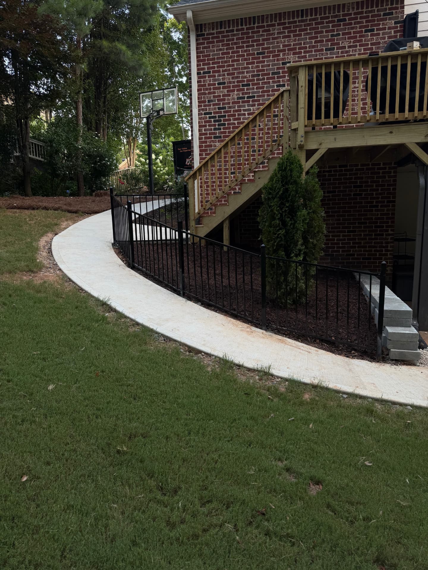 Curved Concrete Walkway